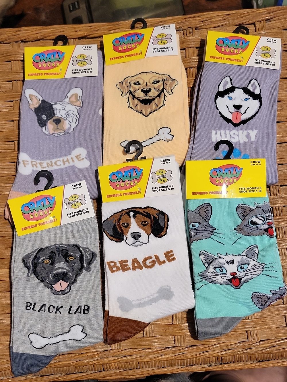 Fun Dog And Cat Socks.